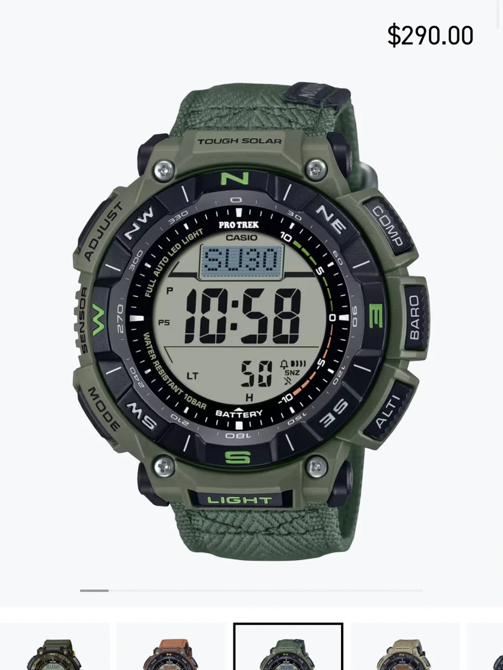 Casio Pro Trek PRG 340B.